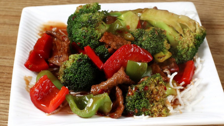 #64. Mongolian Soy Beef W/ Peppers Broccoli In A Spicy Sauce