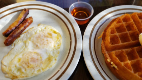 2 Eggs, 1 Waffle 2 Sausage