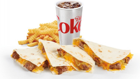 Nieuw Kip Of Carne Asada Cheddar Quesadilla Maaltijd