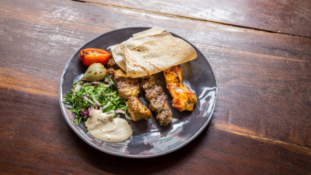 Mixed Grills Hummus , Salad