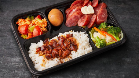 B12Xiāng Cháng Fàn Sausage Rice Plate