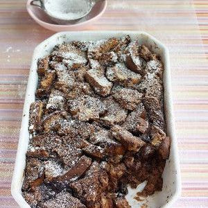 Chocolade Broodpudding