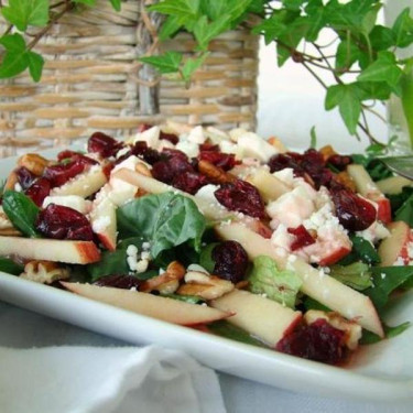 Appel Cranberry Spinazie Salade