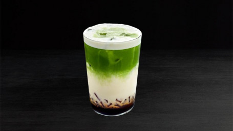 Ijsbruine Suiker Matcha Havermout Latte Met Gelei