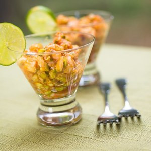 Tostada Van Ceviche Van Garnalen