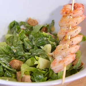 Caesarsalade Met Gegrilde Garnalen