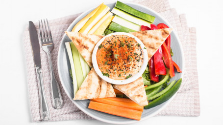 Hummus-Vegetarische Schotel