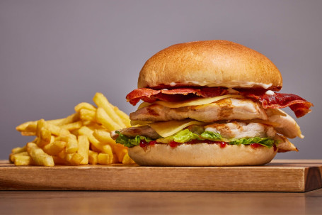 De Prezzo Chicken Burger Fries